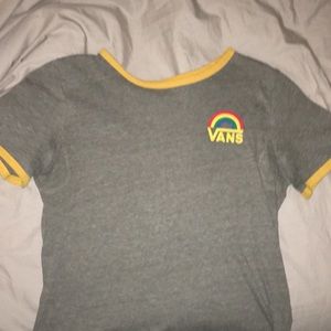 Vans grey and yellow rainbow T-shirt